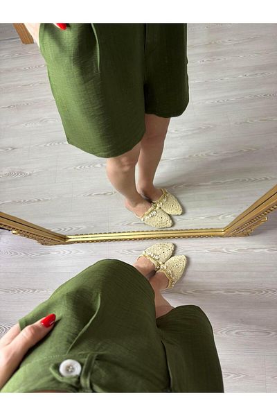 Flow Khaki Linen Shorts