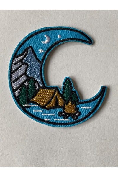 StüdyoÜmitTişört في الهواء الطلق الطبيعة التخييم الدب - القمر التصحيح الحجاب ...