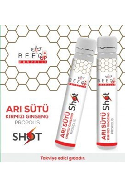 BEE'O Up Arı Sütü Kırmızı Ginseng Propolis Shot Takviye Edici Gıda 25ml Tek Kullanımlık