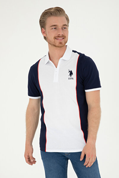 U.S. Polo Assn. U.S. POLO ASSN. DOKUMA YAKA FERMUARLI  T-SHİRT