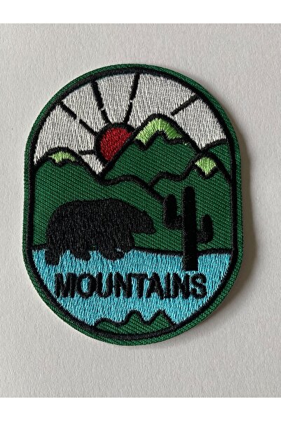 StüdyoÜmitTişört OUTDOOR,Doğa,Camping,Mountains Patch,Peç,Arma,Kot Yaması