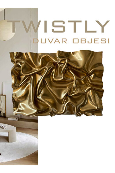 Genel Markalar Twistly Cosmo Crinkly  Parlak Kıvrımlı Modern Tablo Obje Sanatı Duvar Dekorasyon