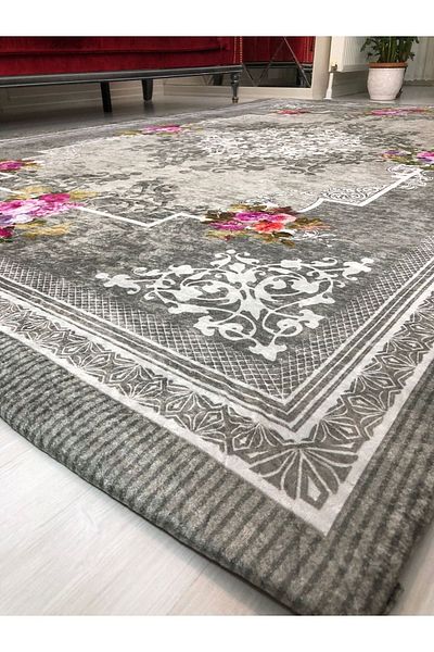 MEKA HOME Modern Pattern Elastic Velvet Carpet Cover