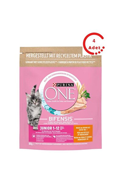 Purina One Junior Tavuklu Yavru Kedi Maması 800 Gr x 4 Adet