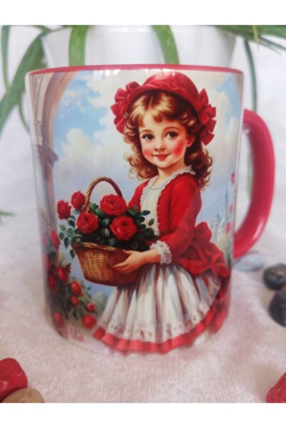 Mugs and love Vintage baskı büyük boy kupa