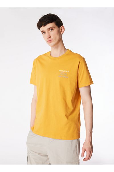 Guess Ανδρικό T-Shirt Caramel Crew Neck - M4GI30I3Z14G3K5_SS CN ΠΙΣΩ ΚΟΥΤΙ ΛΟΓΟΤΥΠΟ