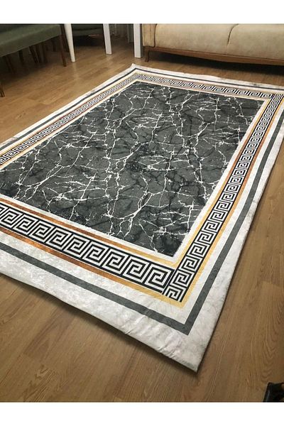 MEKA TEKSTİL Hithit Model Silk Velvet Elastic Carpet Cover