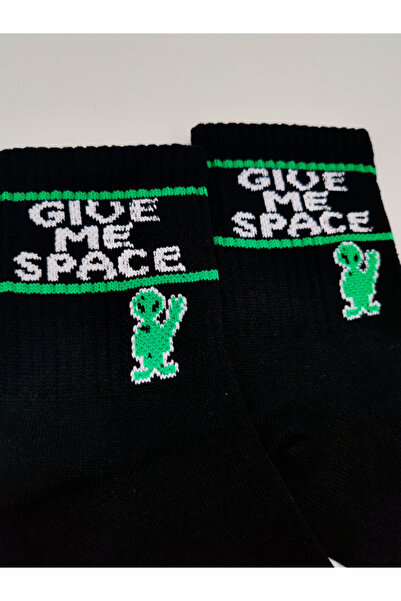 Shuttle Park Унисекс комикс мода - Дай ми пространство колежански чорапи с шарка на извънземно