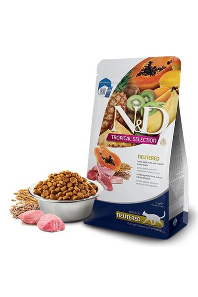N&D Tropical Selection Kuzu Etli ve Tropikal Meyveli Kısırlaştırılmış Kedi Ma...