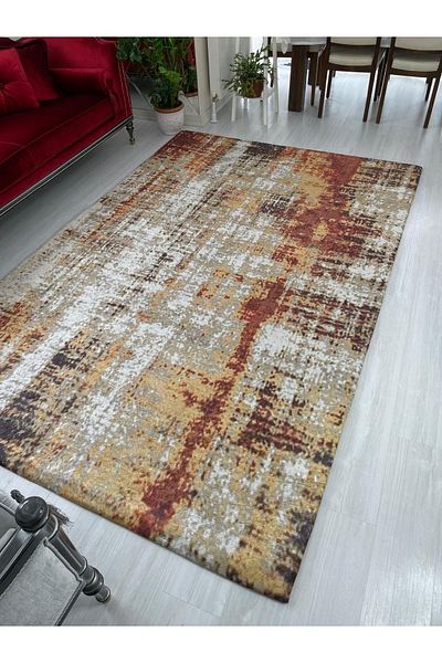 MEKA TEKSTİL New Pattern Claret Red Jet Model Velvet Carpet Cover
