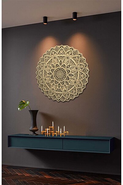 Capellawoodworks Ahşap Mandala Çok Katmanlı Dekoratif Duvar Süsü Büyük