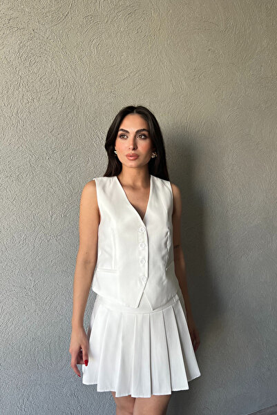 Seda Yalçın Atelier Чоловічий комплект з жилеткою та спідницею з плісированою спідницею