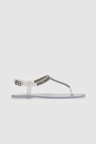 OZYO Mia - Stone Detailed Flip Flop Gel Summer Daily Sandals