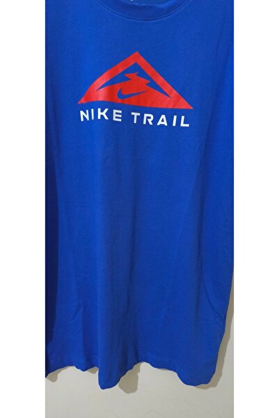 Nike Ανδρικό αθλητικό μπλουζάκι Trail Running Dri Fit Μπλε - Dx2183