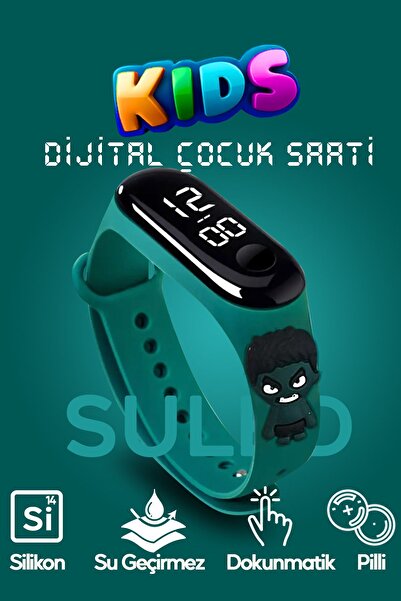 SULED Akıllı Çocuk Kol Saati Güvenli Led Su Geçirmez Silikon Dokunmatik Süper...