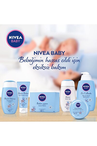 Nivea Baby Saç Ve Vücut Şampuanı 500 Ml, Bebek Hassas Bakım Pişik Önleyici Krem 100 ml, Dijital Derece Hed.
