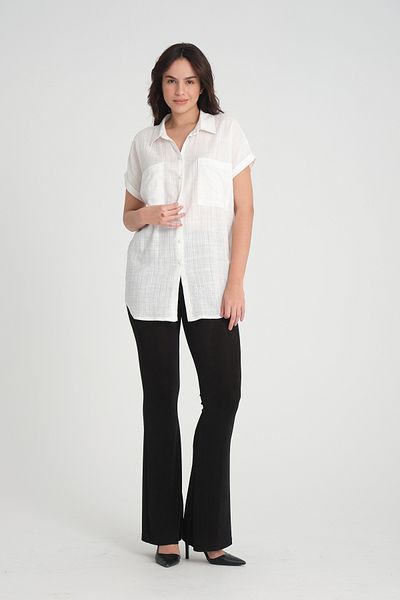 Dejabrew Jeans Large Size White Short Sleeve Shirt - a008