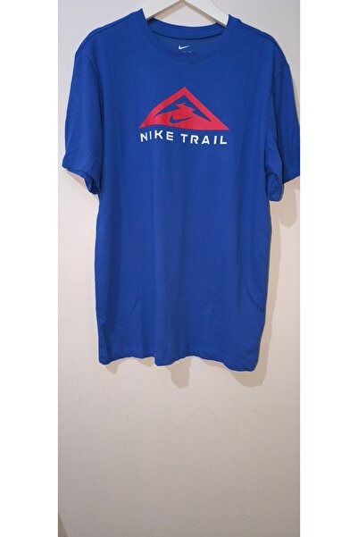 Nike Ανδρικό αθλητικό μπλουζάκι Trail Running Dri Fit Μπλε - Dx2183