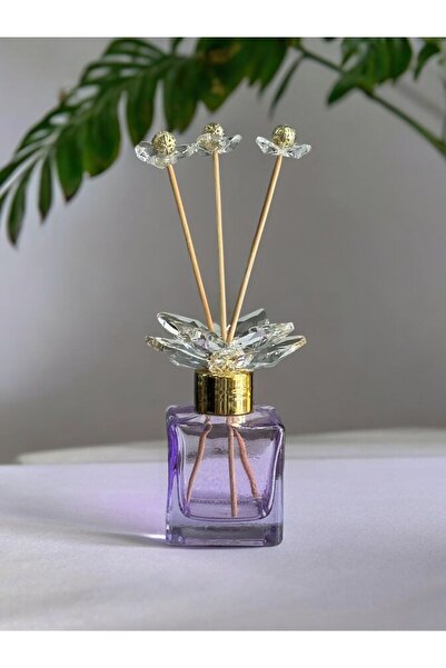 ArzzHome Kristal Cam Koku Şişesi Mor Gold