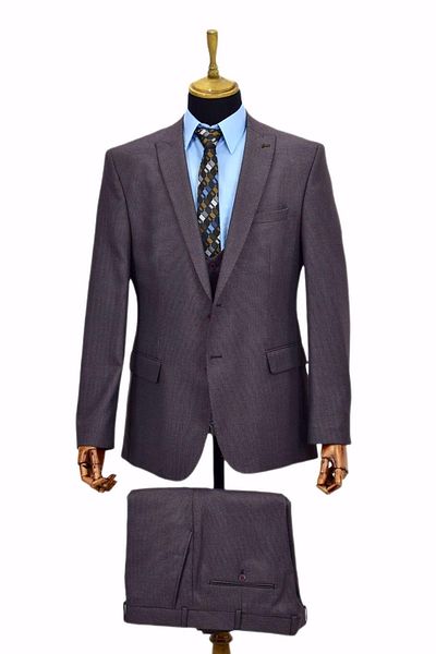Presto Claret Red Men's Suit - Double Slit, Honeycomb PR-766-800