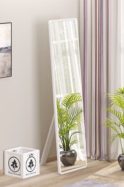 OlcayAksesuar Düz Dikdörtgen Beyaz 150X43 cm Ayaklı Salon Antre Çocuk Odası B...