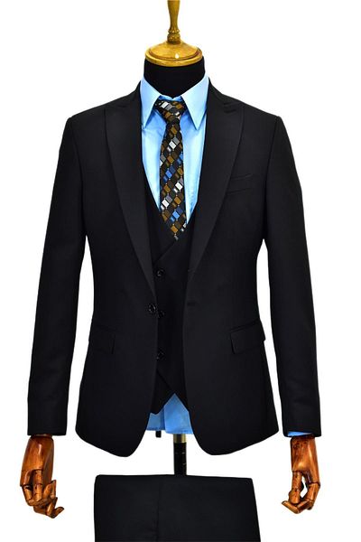Günce Μαύρο ανδρικό κοστούμι Silim Fit - BGL-ST02034