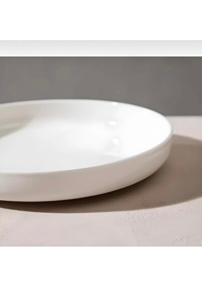 Sillage Home Cream Porcelain Salad Bowl 24 Cm, Pit Very Useful Plate 24 cm