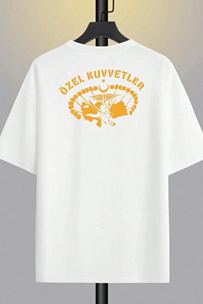 JoneBase تي شيرت قطني كبير الحجم مطبوع عليه القوات الخاصة للجنسين