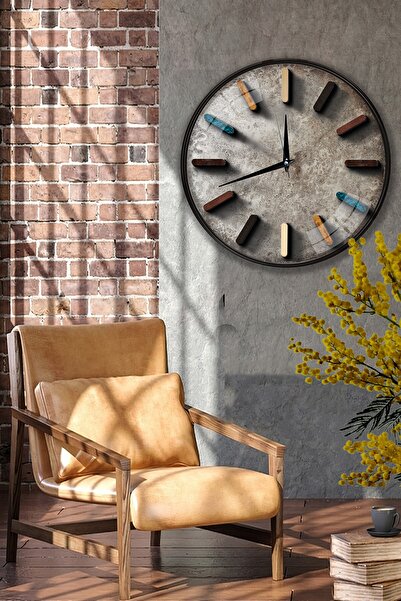 EMYA HOME Ceas de perete din piatră 3D - 29 cm