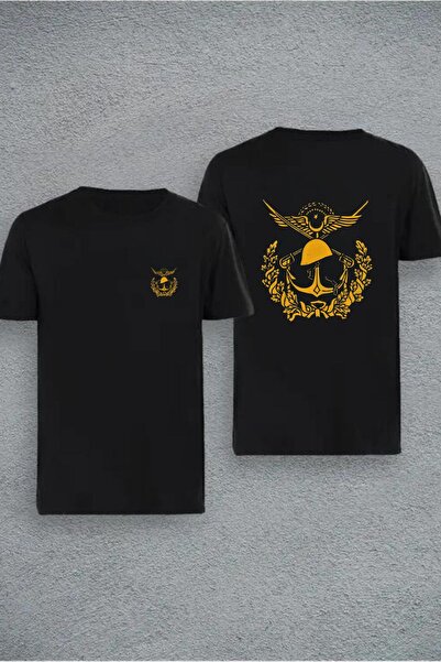 JoneBase تي شيرت قطني كبير الحجم مطبوع للجنسين من كوماندوز - كم قصير