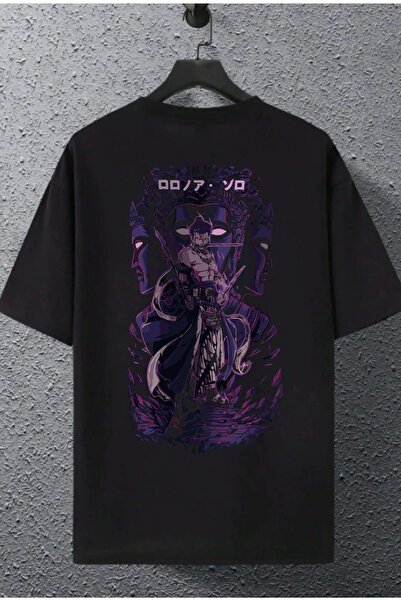 JoneBase Unisex Tasarım One Piece: Roronoa Zoro Anime Baskılı Oversized %100 ...