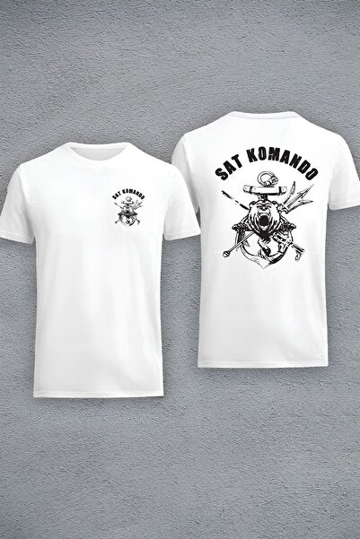 JoneBase Unisex Oversize Sat Commando Printed 100% Cotton Short Sleeve T-Shirt