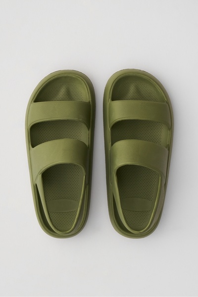 OZYO Masai Khaki Eva Beach Sandals - Double Strap, Casual Summer Slippers