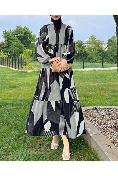 Abayana Desenli Larin Elbise