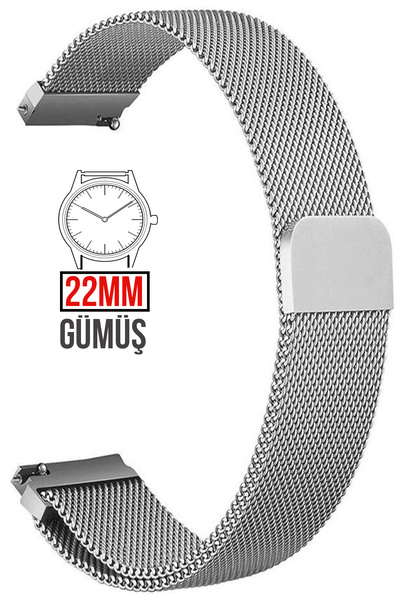 COBRA سوار ساعة معدني مغناطيسي متوافق مع 22 مم من Fossil-Welder-Casio-Seiko-O...