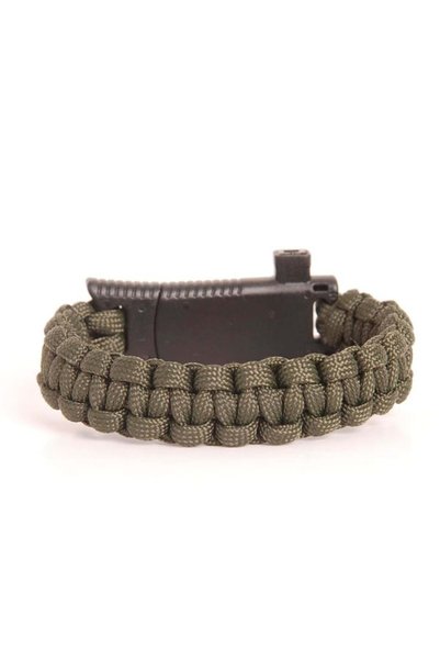 evasist Paracord Survival Bracelet Knife Compass Fire Starter Magnesium And Warning Whistle