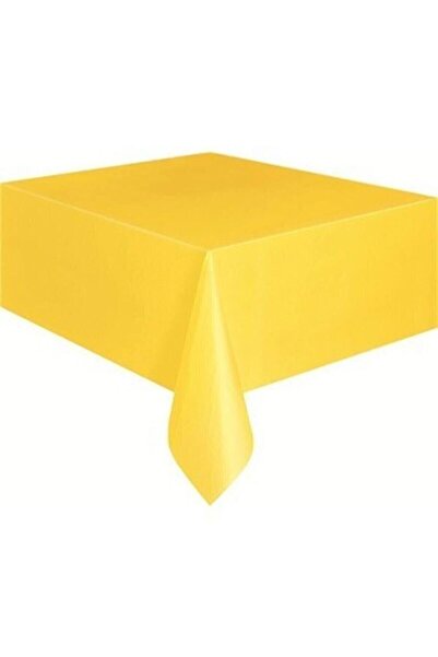 Dizayn Parti Evi Kullan At Sarı Renk Plastik Parti Masa Örtüsü - Sarı