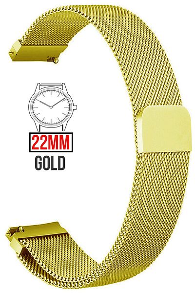 COBRA سوار ساعة معدني مغناطيسي متوافق مع 22 مم من Fossil-Welder-Casio-Seiko-Omega-Armani - Mıkhsr22