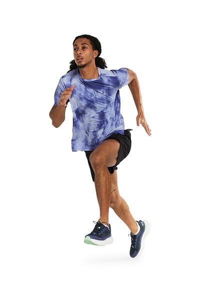 Under Armour 1382615-539 UA LAUNCH ELITE WASH SS Лила Мъжка велосипедна яка с голям размер и шарки