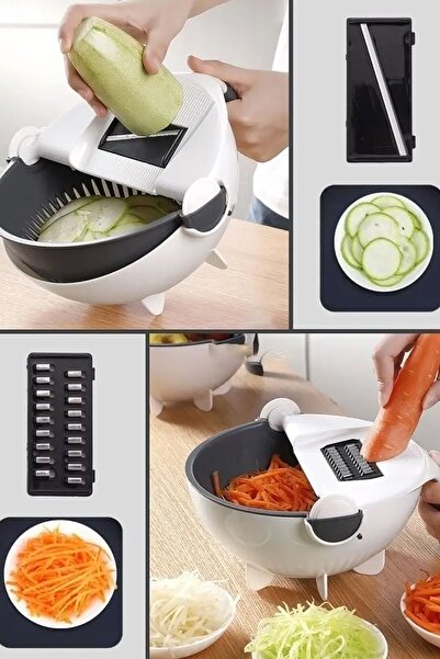 Genel Markalar 5 Başlıklı Hem Rende Hem Süzgeç Meyve Sebze Doğrayıcı Şeflerin...