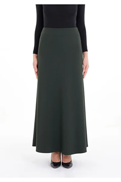 G-Line KhakiMaxiLength A-line Zippered Classic Skirt