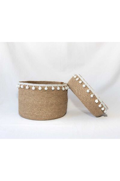 afralya home Дитяча кімната для немовлят Організатор Бавовняний кошик/ Кошик з помпонами