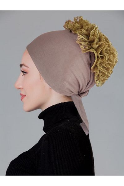 nanak Mink Lycra Frilly Non-Slip (Non-Slip) Bonnet