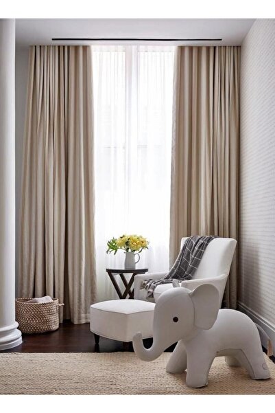 ILY Home And Design Bej Ada Fon Perde