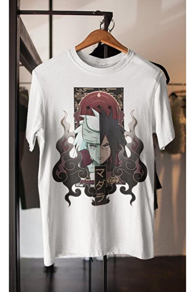 Massgai Tricou supradimensionat unisex Naruto Shippeuden - Imprimat Uchiha Ma...