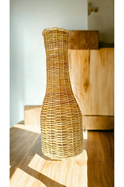 Greenosier Hasır Vazo Dekoratif Vazo Pampas Vazosu El Örgüsü El Yapımı Çiçek ...