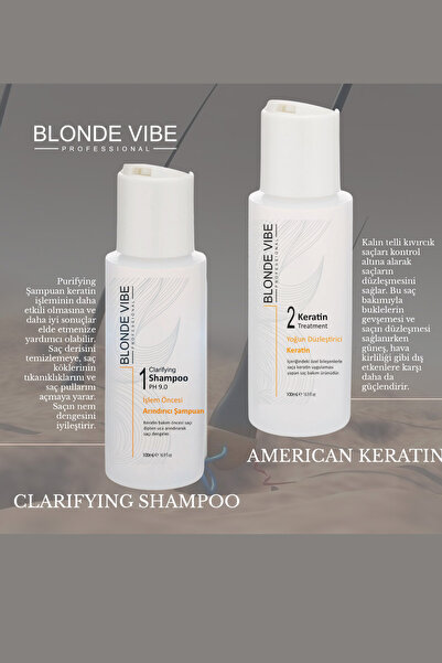 Blonde Vıbe Ev Kullanımı 100ml Amerikan Keratin Düzleştirme Kompleksi