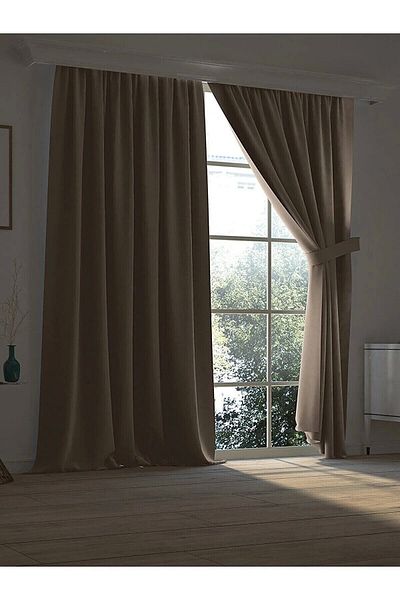 Elisya Home 2 Pieces Blackout Light Proof Sunshade Background Curtain - Light Proof Set of 2