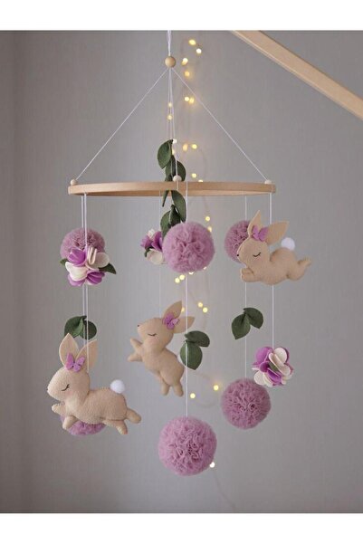 FN (MÜZİKSİZ)beşik Dönencesi Beşik Yanı Süsü Bebek Odası Dekorasyon