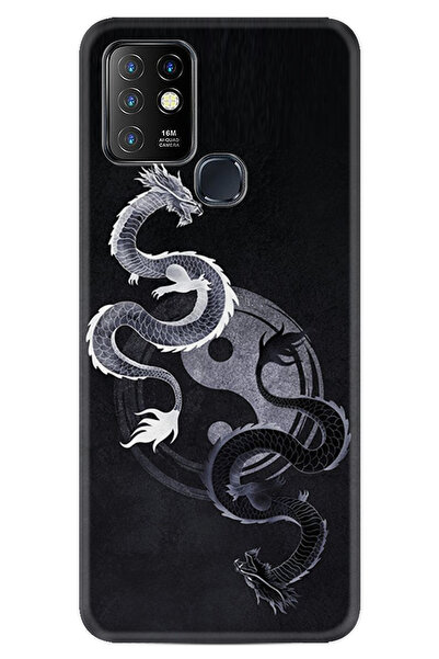 INFINIX Hot 10 Kılıf Desenli Baskılı Silikon Ying Yang  STK:51
